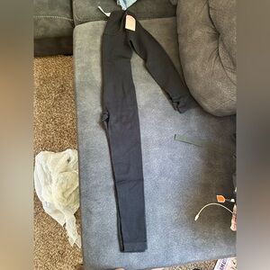 SHEIN Black Ribbed Jumpsuit